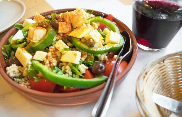 Oven Vegetables with quinoa and feta Recipe