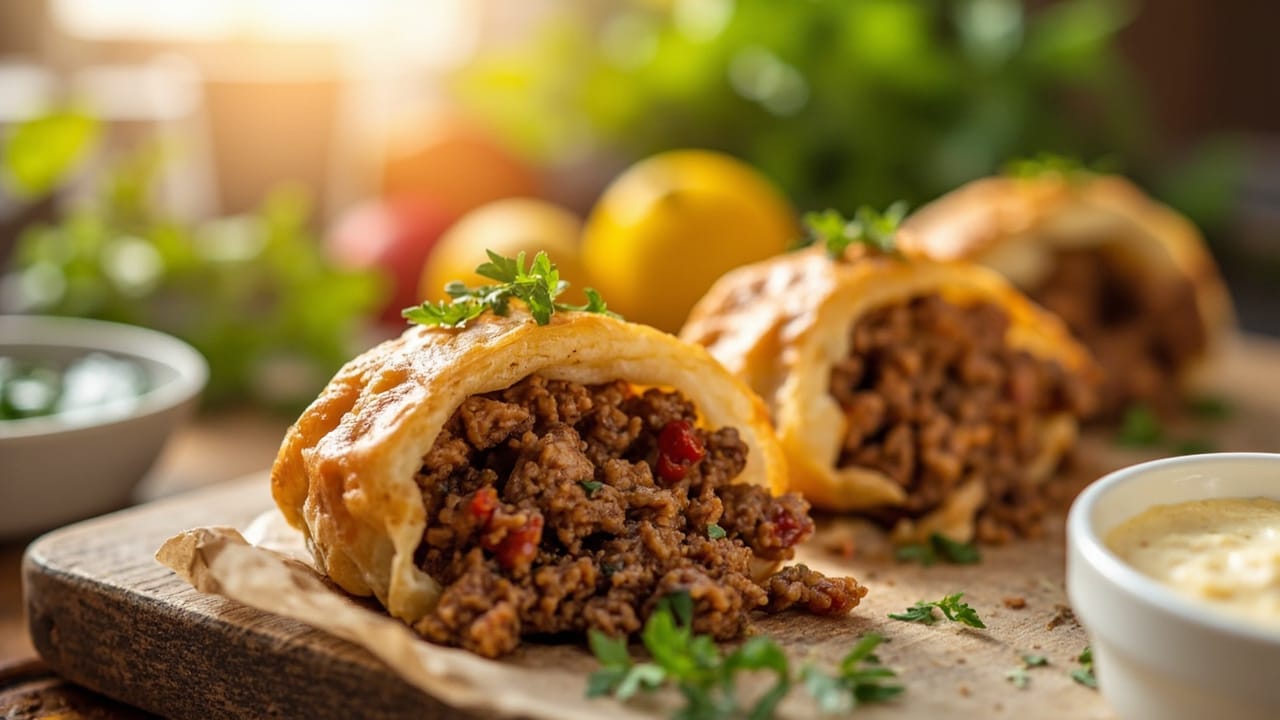 Minced meat olive pastries recipe image 1 Minced meat olive pastries recipe - illustration 1