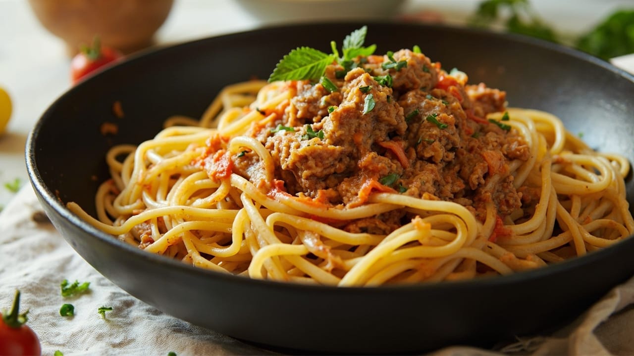 Potato Noodles minced meat pan recipe image 1 Potato Noodles minced meat pan recipe - illustration 1