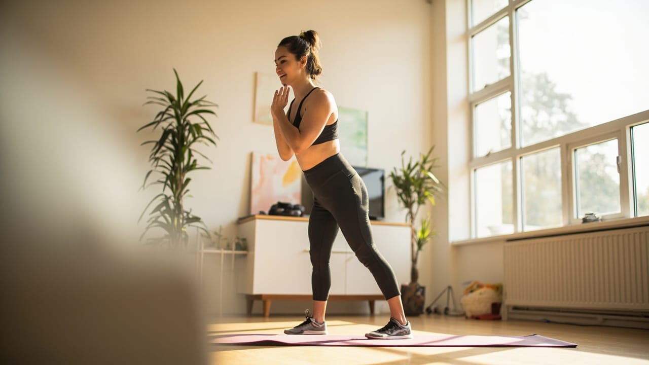 beginner workout plan for weight loss - person starting beginner workout journey at home